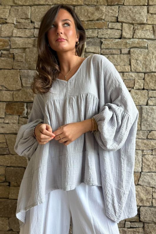 Suri Cushion Cotton Artist Smock Pearl